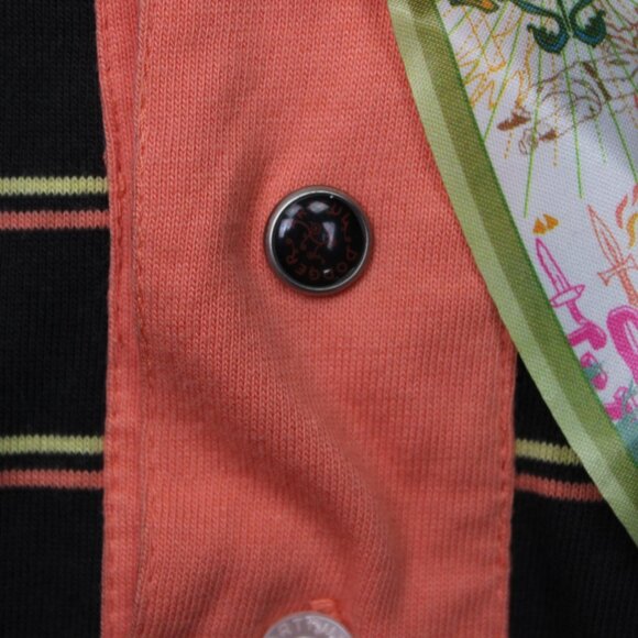 Artful Dodger Cutter Lads Polo Shirt NWT Mens 3XL Black/Orange Graphic Print S/S - Picture 10 of 16